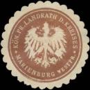 Siegelmarke K.Pr. Landrath d. Kreises Marienburg-Westpreußen W0387646