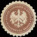 Siegelmarke K.Pr. Landrath d. Kreises Marienburg-Westpreußen W0387647